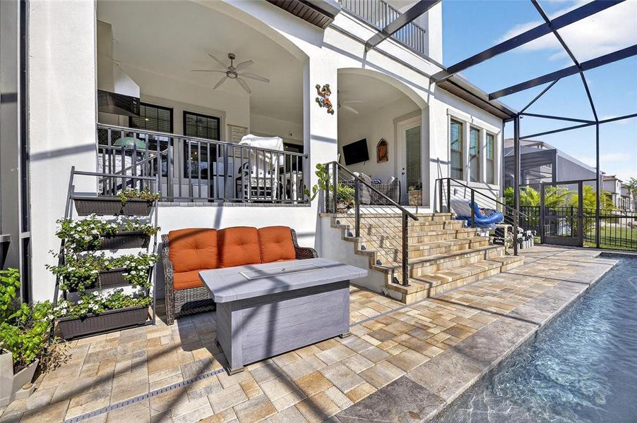 Exterior details and patio area of a home in SouthShore Yacht Club: Somerset Preserve, Ruskin (Image 36).