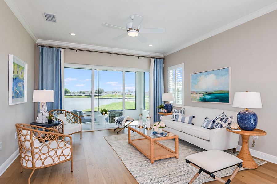 Furnished interior view inside a new home in Kings Gate, Punta Gorda (Image 8).