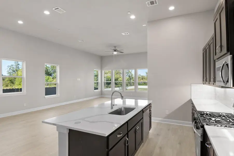 Furnished interior view inside a new home in Cross Creek, Cedar Park (Image 6).
