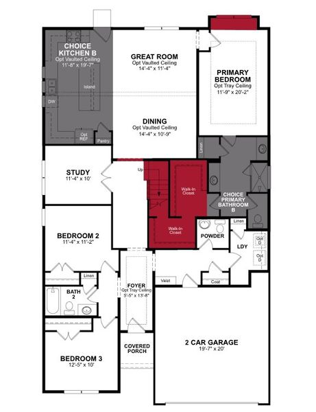 2D floor plan layout of this home in Ambridge, Conway, SC (Image 3).