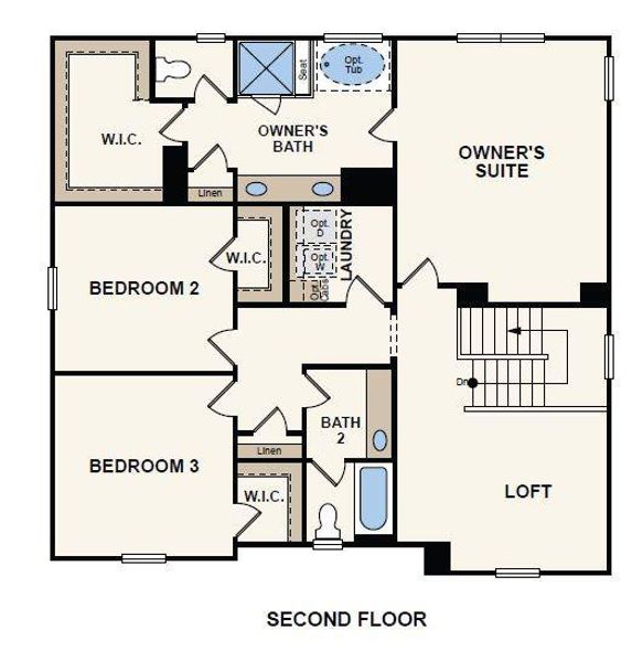 2D floor plan layout of this home in Wynswept, Maiden, NC (Image 5).