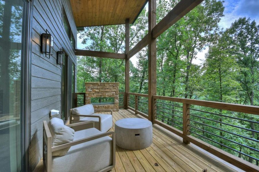 Exterior details and patio area of a home in , Blue Ridge (Image 4). Exterior details and patio area of a home in , Blue Ridge (Image 4).