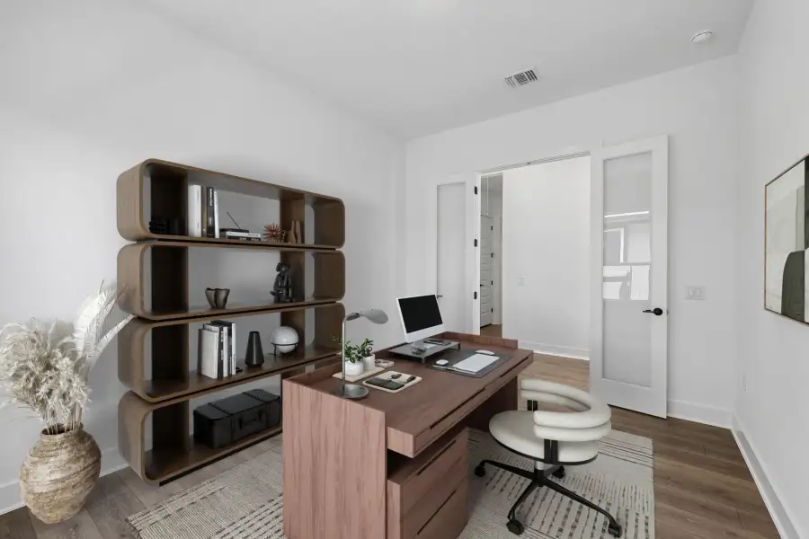 Representative furnished interior of a home built from the Guadalupe by Taylor Morrison in Eastwood, Manor (Image 13).