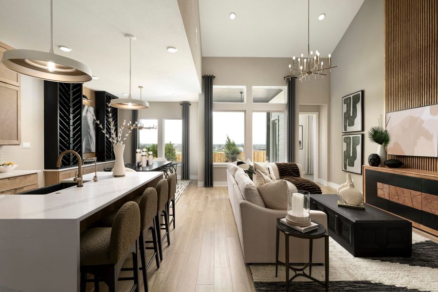 Representative furnished interior of a home built from the McKinney by Tri Pointe Homes in Lariat, Liberty Hill (Image 9).