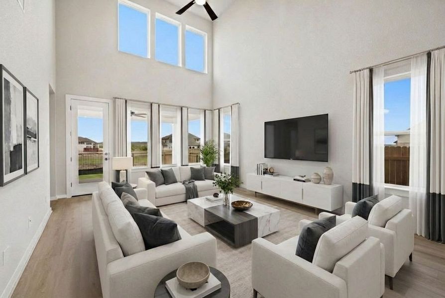 Furnished interior view inside a new home in Santa Rita Ranch, Liberty Hill (Image 7).