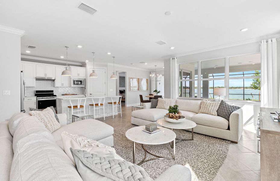 Open flow-through layout offering connected living spaces with ample natural light