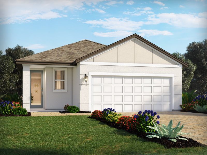 Representative exterior photo of a completed home built from the Everglade by Meritage Homes in Links Terrace, Daytona Beach, FL (Image 16). Representative exterior photo of a completed home built from the Everglade by Meritage Homes in Links Terrace, Daytona Beach, FL (Image 16).