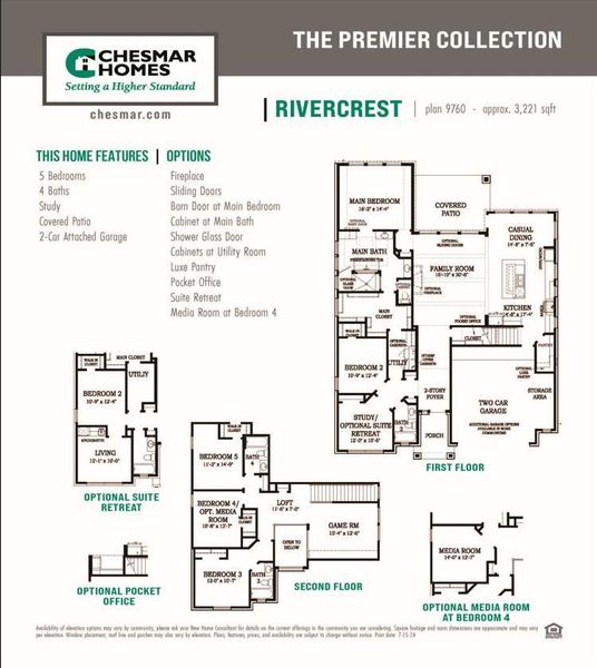 2D floor plan layout of this home in Evergreen, Conroe, TX (Image 5).