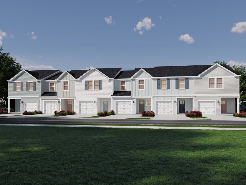 Front exterior of a new home in Courts at Brook Run, Moncks Corner, SC, highlighting curb appeal (Image 13).