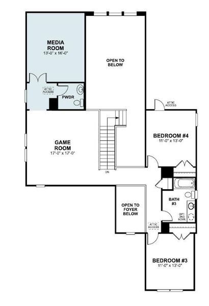 2D floor plan layout of this home in Edgewood, Leander, TX (Image 6). 2D floor plan layout of this home in Edgewood, Leander, TX (Image 6).