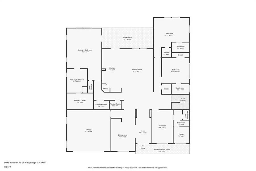 2D floor plan layout of this home in , Lithia Springs, GA (Image 5).
