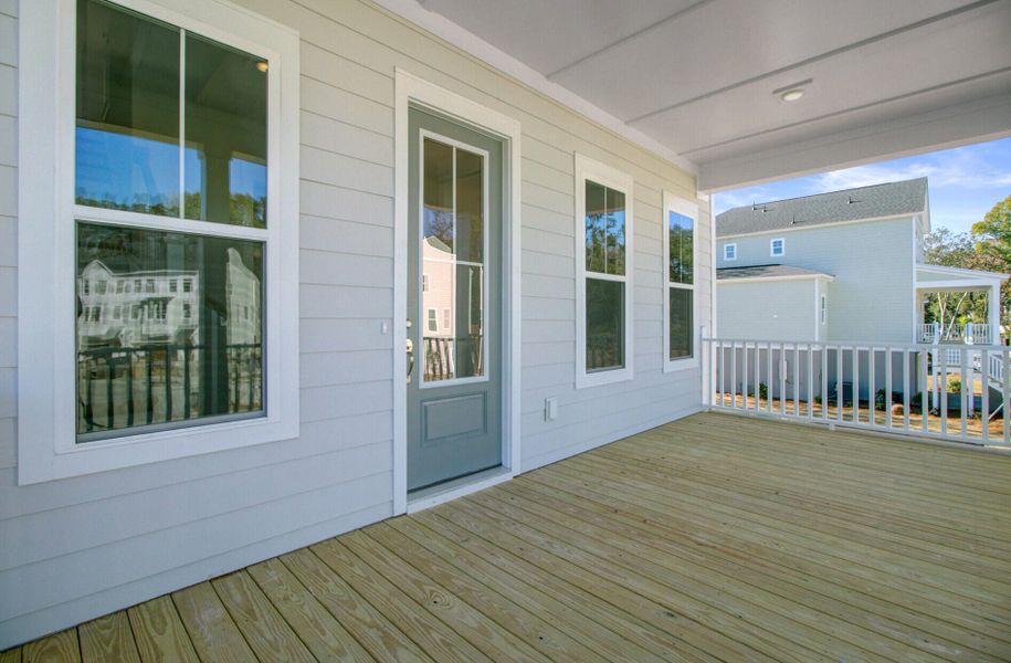 Exterior details and patio area of a home in Indigo Grove Single Family Homes, Johns Island (Image 23).