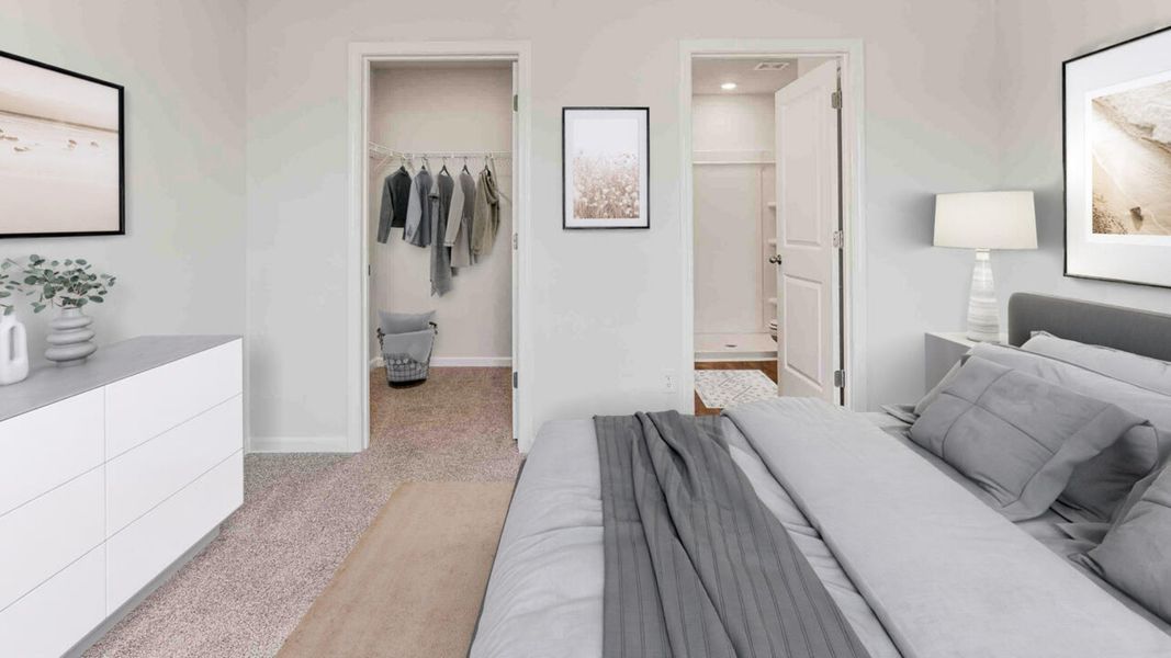 Representative furnished interior of a home built from the Devon by D.R. Horton in Eagle Creek, Bolivia (Image 5).