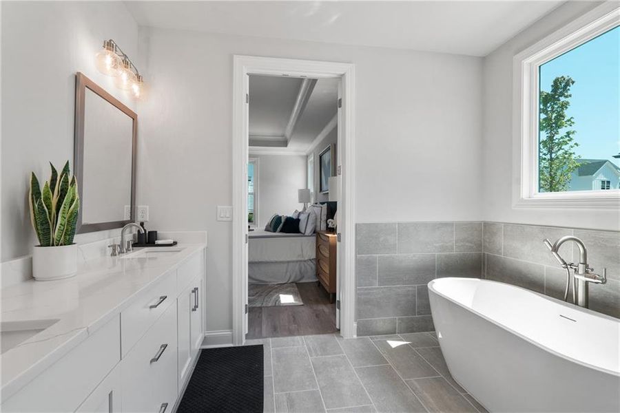 Furnished interior view inside a new home in Promenade at Sawnee Village, Cumming (Image 25).