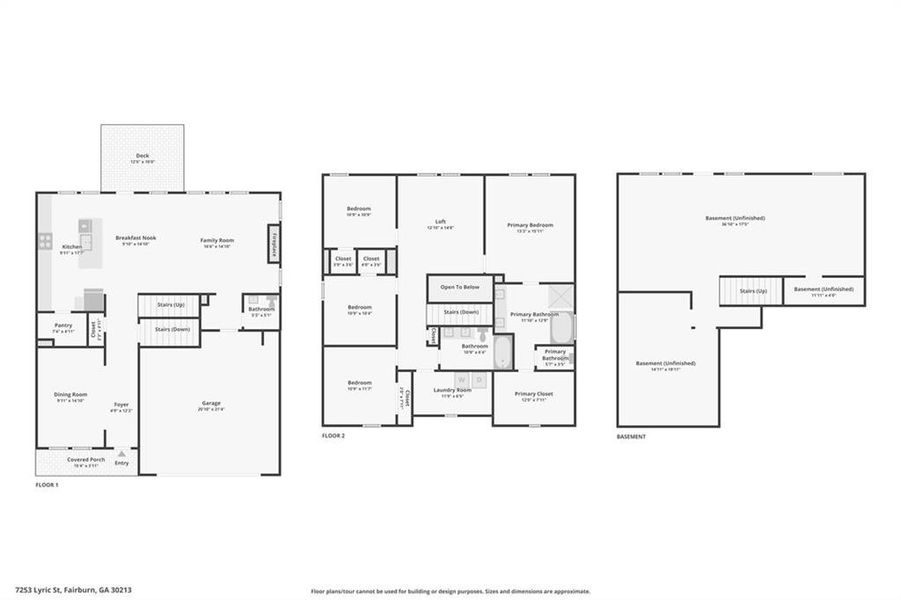 2D floor plan layout of this home in Harmony Manor, Fairburn, GA (Image 29).