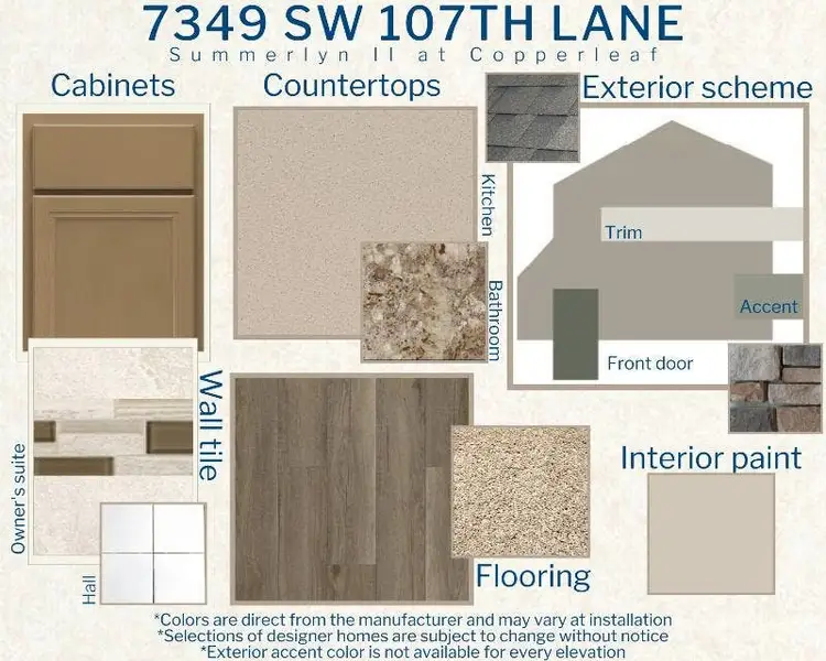 Summerlyn II - Colors for This Home