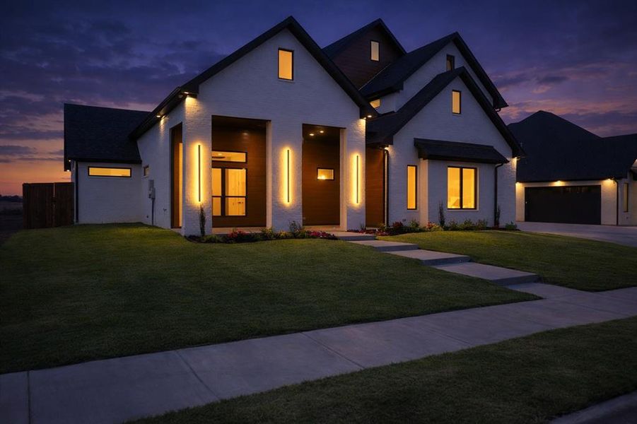 Front exterior of a new home in , Pottsboro, TX, highlighting curb appeal (Image 29).