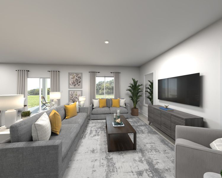 Furnished interior view inside a new home in Kings Creek - Premier Series, Jacksonville (Image 5). Furnished interior view inside a new home in Kings Creek - Premier Series, Jacksonville (Image 5).