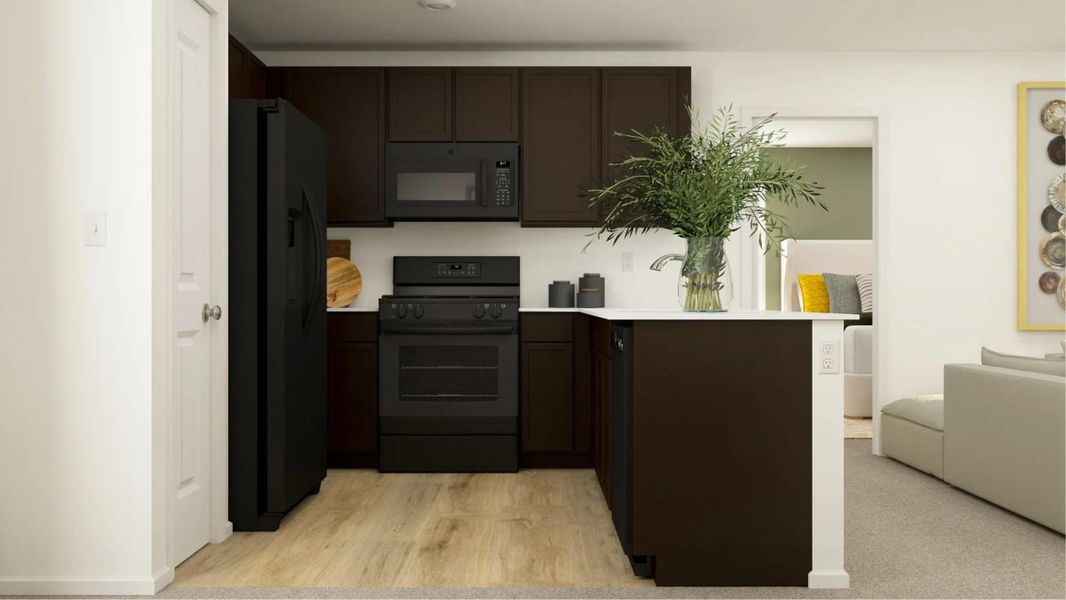 Furnished interior view inside a new home in Waterstone: Stonehill Collection, Kyle (Image 6). Furnished interior view inside a new home in Waterstone: Stonehill Collection, Kyle (Image 6).