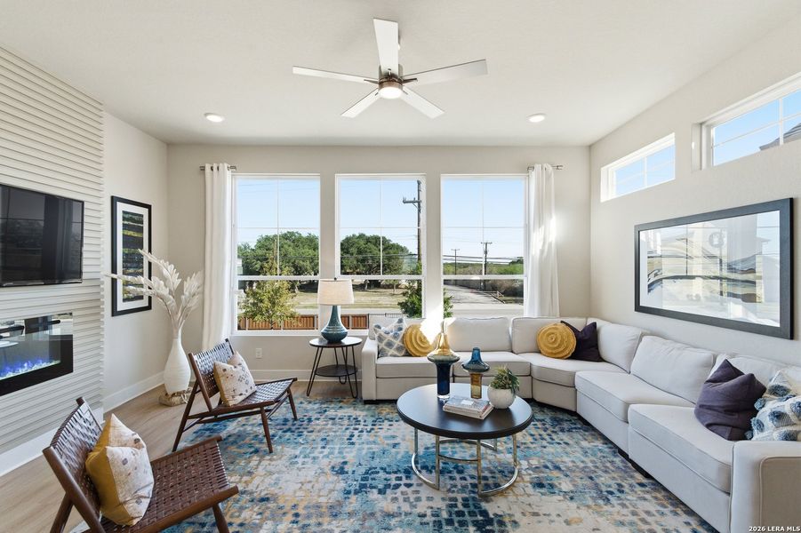 Furnished interior view inside a new home in Centero at Stone Oak, San Antonio (Image 24). Furnished interior view inside a new home in Centero at Stone Oak, San Antonio (Image 24).