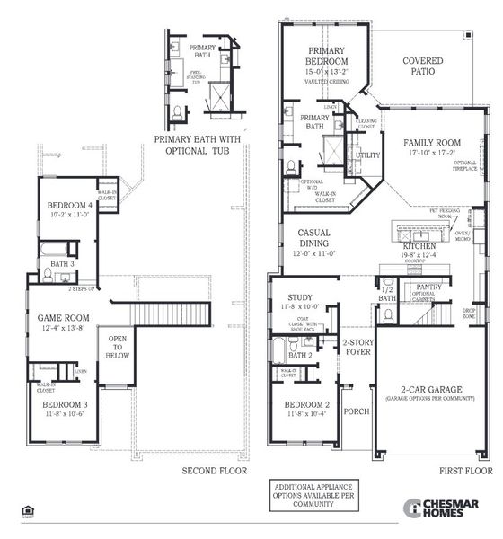 2D floor plan layout for the Cayman by Chesmar Homes in The Highlands, Porter, TX (Image 5). 2D floor plan layout for the Cayman by Chesmar Homes in The Highlands, Porter, TX (Image 5).