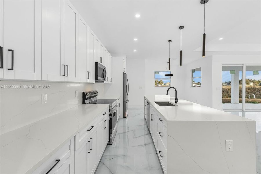 Furnished interior view inside a new home in , Cape Coral (Image 7). Furnished interior view inside a new home in , Cape Coral (Image 7).