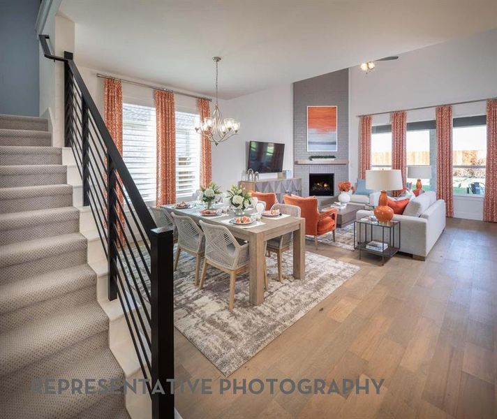 Furnished interior view inside a new home in Wildflower Ranch, Dish (Image 18).