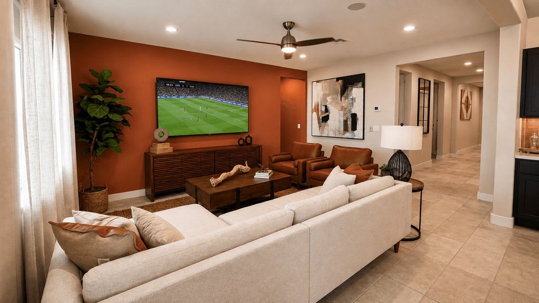Representative furnished interior of a home built from the Flagstaff by William Ryan Homes in Alta Vida at Westpark, Buckeye (Image 3).