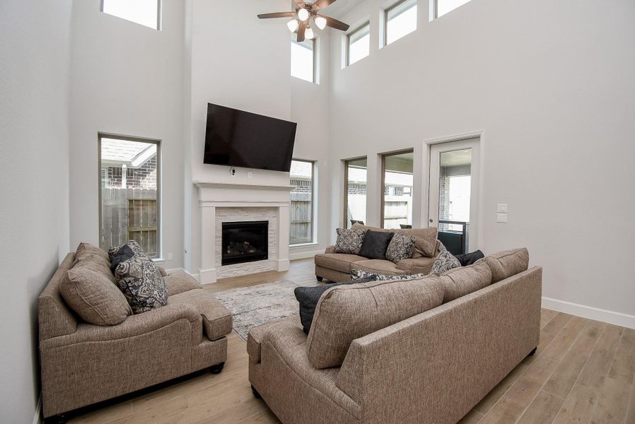 Furnished interior view inside a new home in Marvida, Cypress (Image 19).