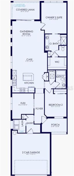 2D floor plan layout of this home in Shores at Stillwater, Englewood, FL (Image 4).