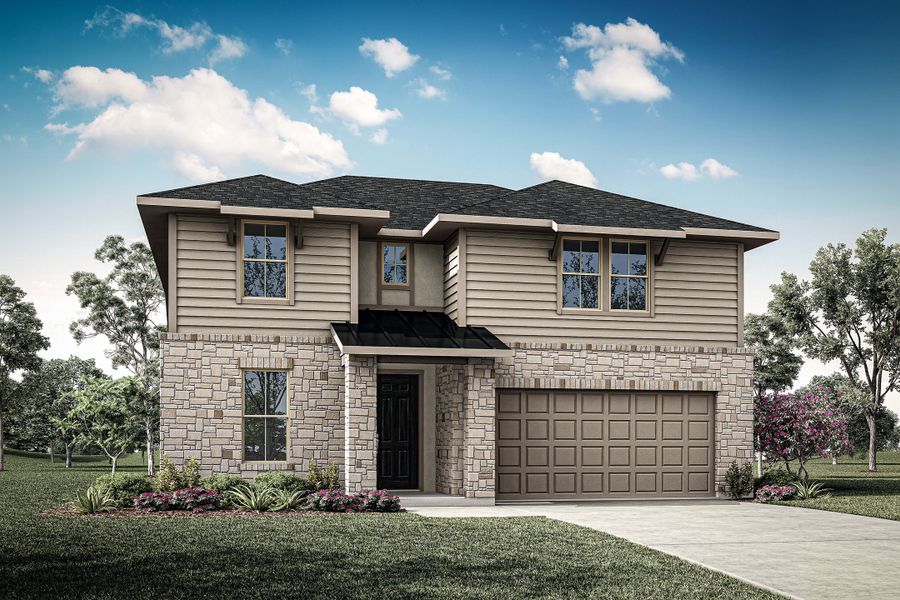 Representative exterior photo of a completed home built from the Emery by Tri Pointe Homes in Painted Tree, McKinney, TX (Image 4).