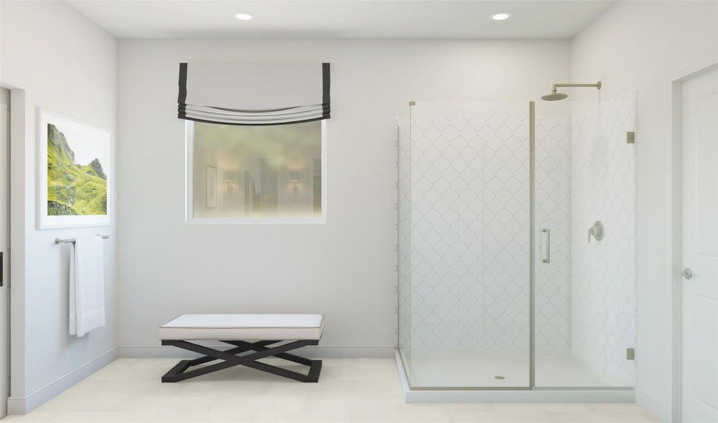 Spa-like primary bath (*Artist rendering used for illustration purposes only.)