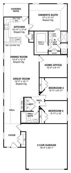 The Leopold floor plan by K. Hovnanian Homes. 1st Floor shown. *Prices, plans, dimensions, features, specifications, materials, and availability of homes or communities are subject to change without notice or obligation.