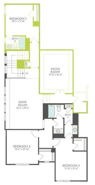 2D floor plan layout of this home in The Orchard At Pecan Ridge, Fulshear, TX (Image 3). 2D floor plan layout of this home in The Orchard At Pecan Ridge, Fulshear, TX (Image 3).