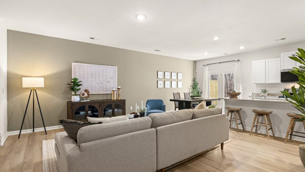 Representative furnished interior of a home built from the Sudbury 24' Townhome by D.R. Horton in Oconee Overlook Townhomes, Gainesville (Image 6).