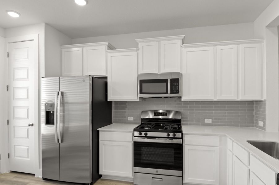 Furnished interior view inside a new home in Center 45, Round Rock (Image 11). Furnished interior view inside a new home in Center 45, Round Rock (Image 11).