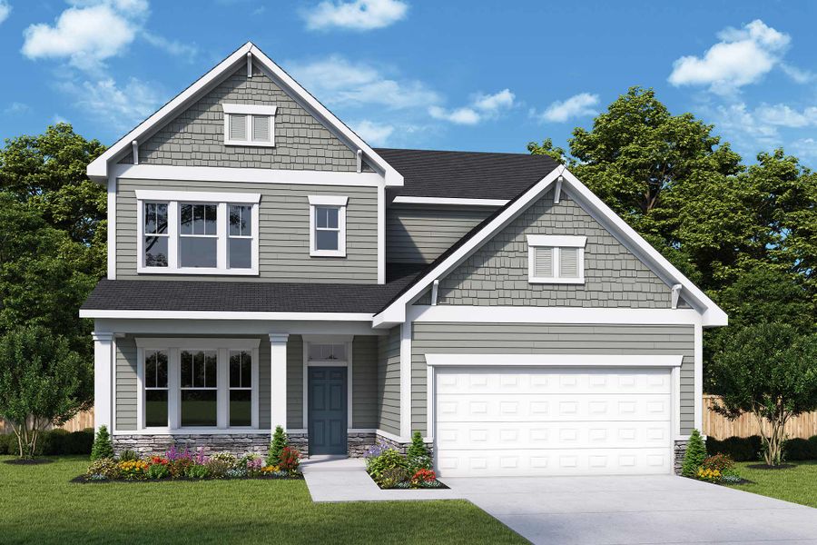 Representative exterior photo of a completed home built from the The Gregory by David Weekley Homes in Heritage Green – The Signature Collection, Columbia, TN (Image 2). Representative exterior photo of a completed home built from the The Gregory by David Weekley Homes in Heritage Green – The Signature Collection, Columbia, TN (Image 2).