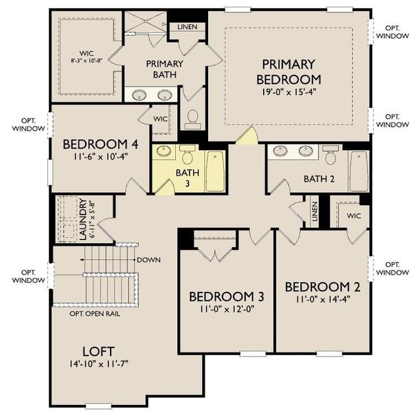 2D floor plan layout of this home in , Dallas, GA (Image 5).