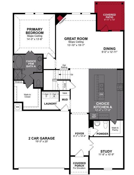 2D floor plan layout of this home in The Villages of Hurricane Creek, Anna, TX (Image 3). 2D floor plan layout of this home in The Villages of Hurricane Creek, Anna, TX (Image 3).