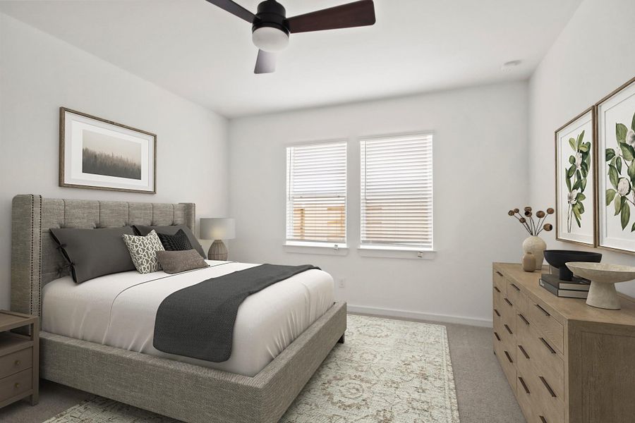 Spacious primary suite (*Photo not of actual home and used for illustration purposes only.)