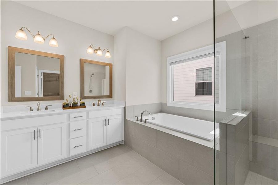 Furnished interior view inside a new home in Palisades Single Family, Cumming (Image 18). Furnished interior view inside a new home in Palisades Single Family, Cumming (Image 18).