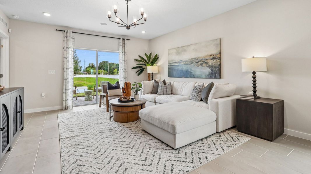 Flagler Floor Plan Living Area by DRB Homes in Willowbrook North in Winter Haven Florida Flagler Floor Plan Living Area by DRB Homes in Willowbrook North in Winter Haven Florida