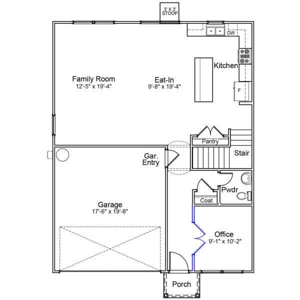 2D floor plan layout of this home in Bluefield, Lexington, SC (Image 2). 2D floor plan layout of this home in Bluefield, Lexington, SC (Image 2).