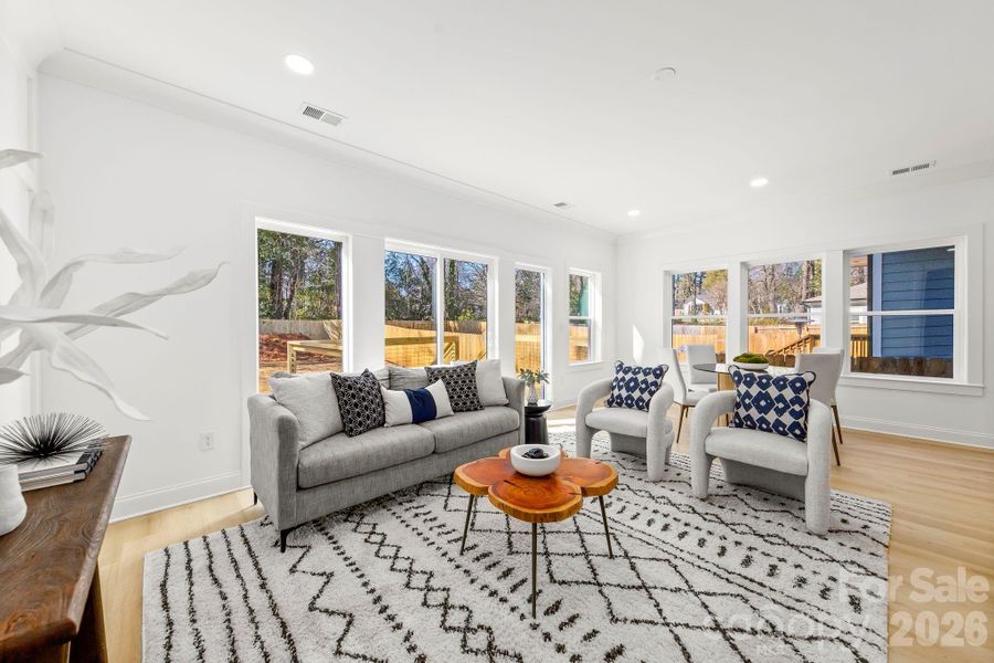 Furnished interior view inside a new home in , Charlotte (Image 28). Furnished interior view inside a new home in , Charlotte (Image 28).