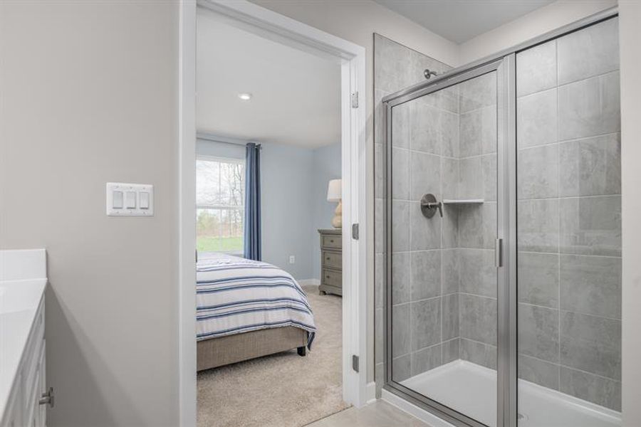 Representative furnished interior of a home built from the Grand Nassau by Ryan Homes in Hope Pointe Townhomes, North Myrtle Beach (Image 17).