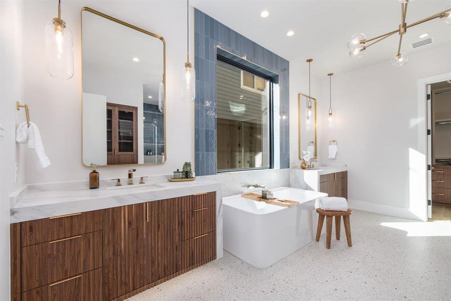 Furnished interior view inside a new home in , Dallas (Image 9).