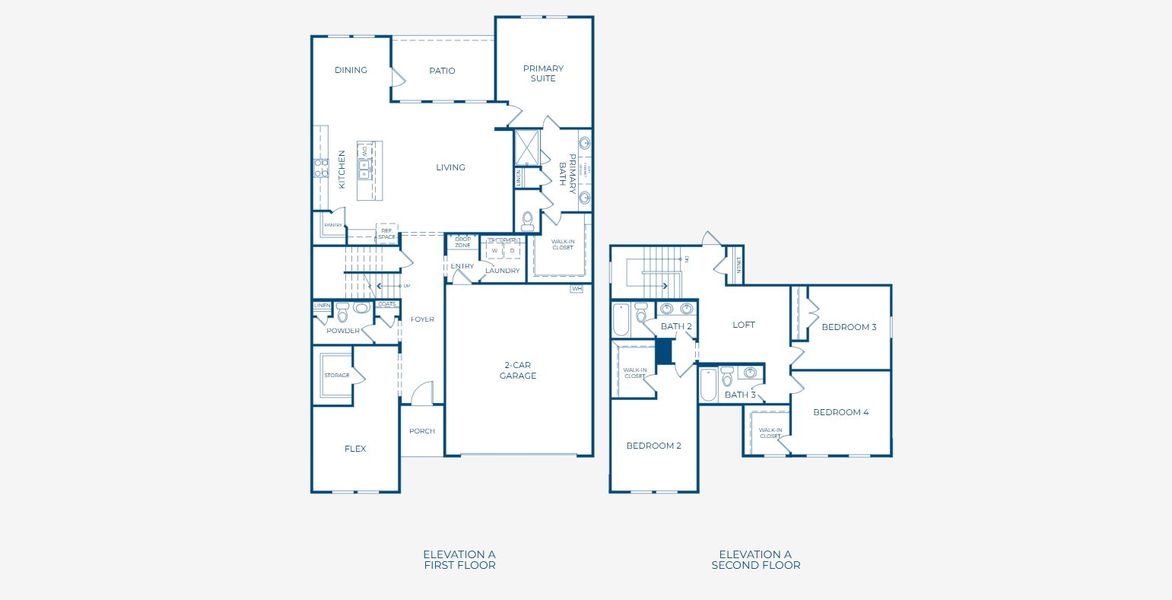 2D floor plan layout of this home in Parkton Square, Kyle, TX (Image 2). 2D floor plan layout of this home in Parkton Square, Kyle, TX (Image 2).