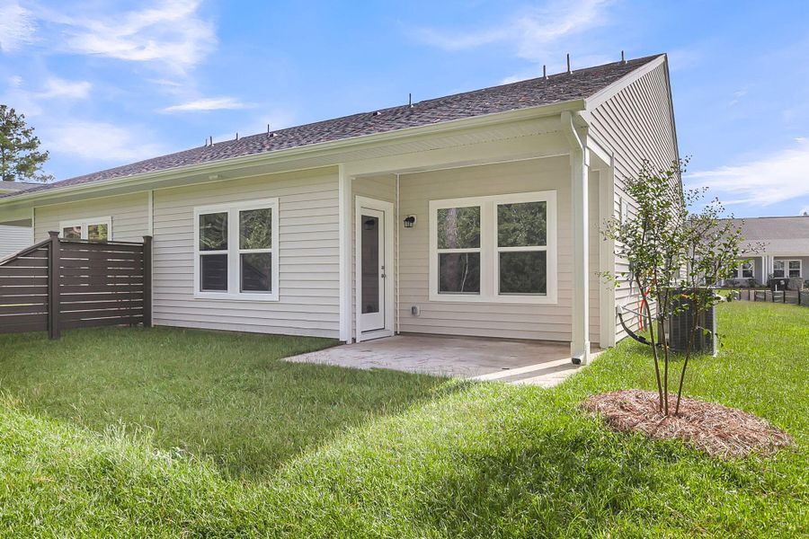 Exterior details and patio area of a home in Hammock Walk at Nexton, Summerville (Image 4).