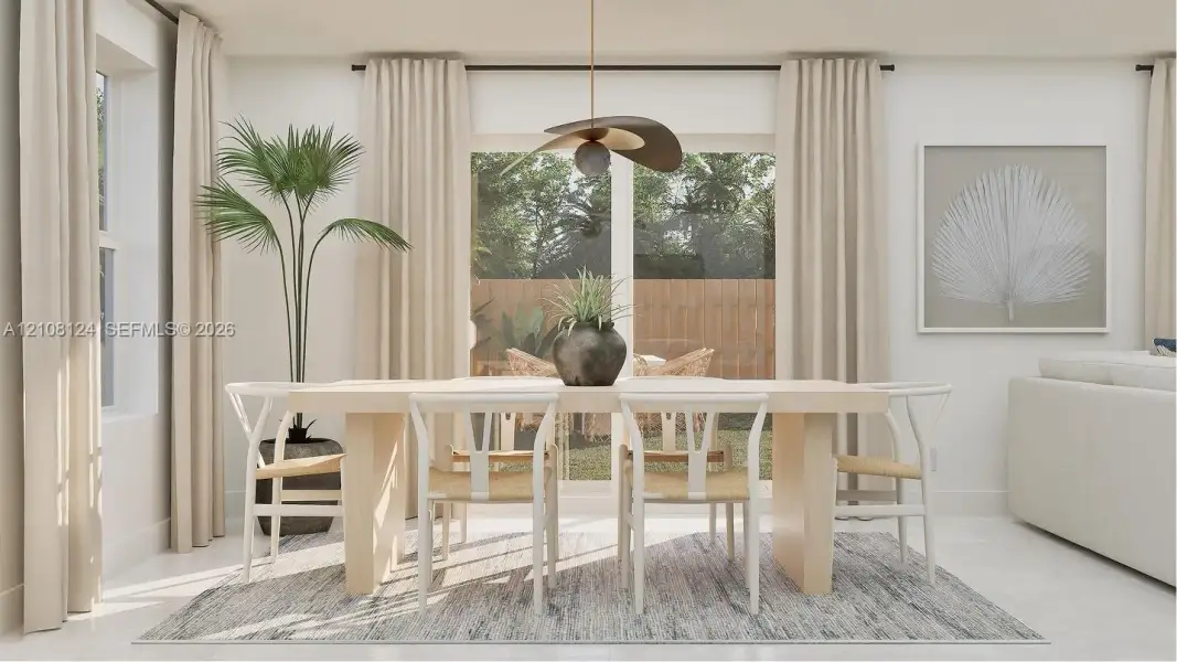 Furnished interior view inside a new home in , Miami (Image 4).