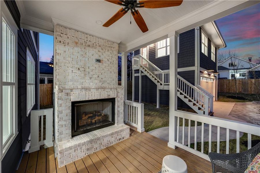 Exterior details and patio area of a home in , Atlanta (Image 30).